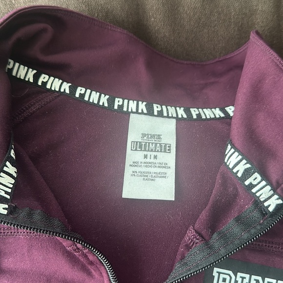 Women’s PINK quarter zip running jacket - Picture 3 of 4